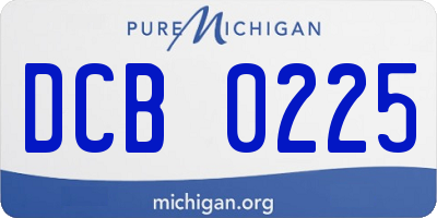 MI license plate DCB0225