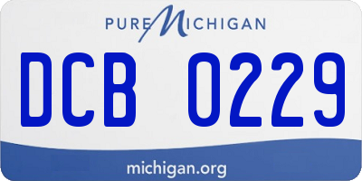 MI license plate DCB0229
