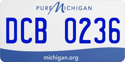 MI license plate DCB0236