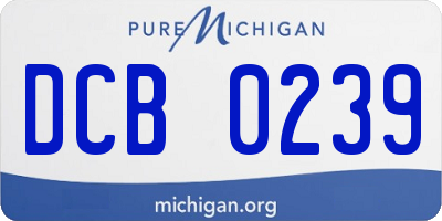 MI license plate DCB0239