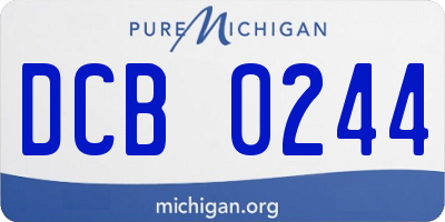 MI license plate DCB0244