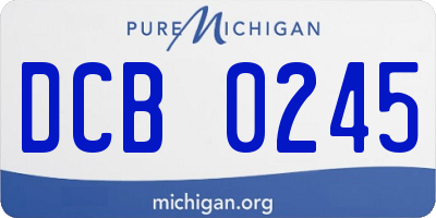 MI license plate DCB0245