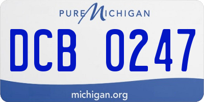 MI license plate DCB0247