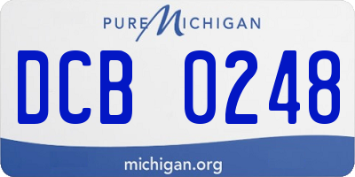 MI license plate DCB0248