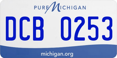 MI license plate DCB0253