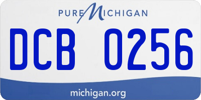 MI license plate DCB0256