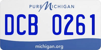 MI license plate DCB0261