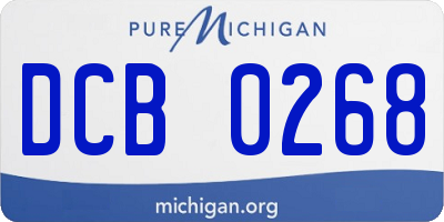 MI license plate DCB0268