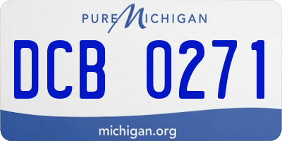 MI license plate DCB0271