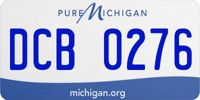 MI license plate DCB0276