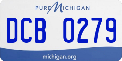 MI license plate DCB0279