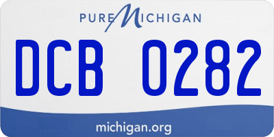 MI license plate DCB0282