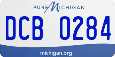 MI license plate DCB0284