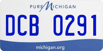 MI license plate DCB0291