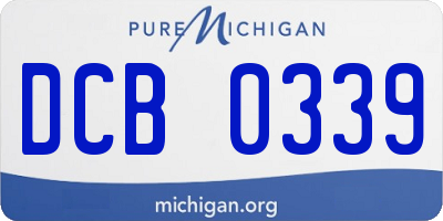 MI license plate DCB0339