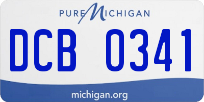 MI license plate DCB0341