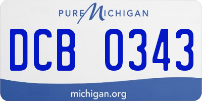 MI license plate DCB0343