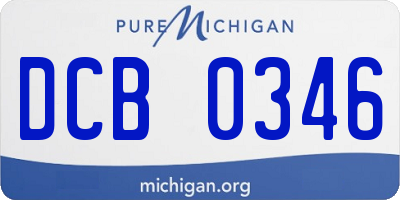 MI license plate DCB0346
