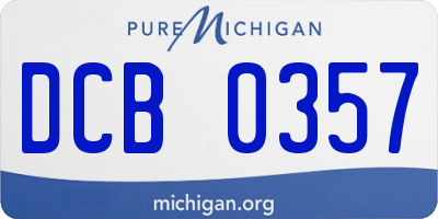 MI license plate DCB0357