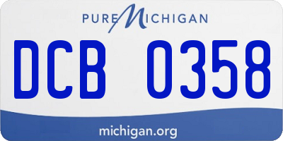 MI license plate DCB0358
