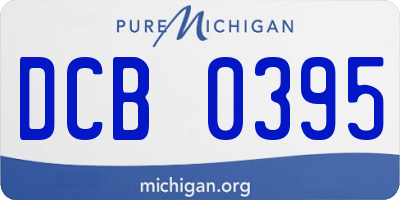 MI license plate DCB0395
