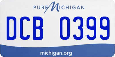MI license plate DCB0399