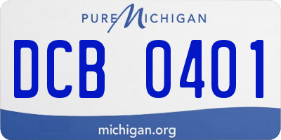 MI license plate DCB0401