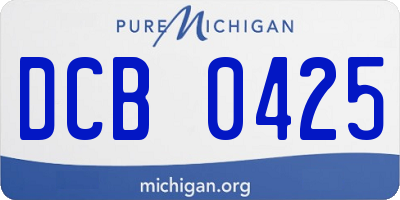 MI license plate DCB0425