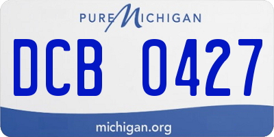 MI license plate DCB0427