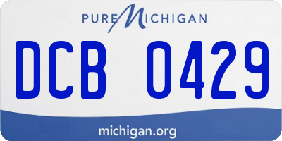MI license plate DCB0429