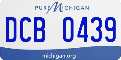 MI license plate DCB0439