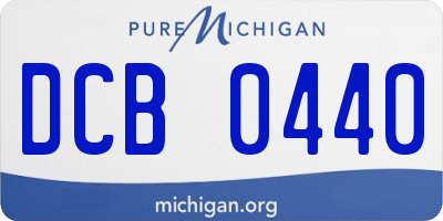 MI license plate DCB0440