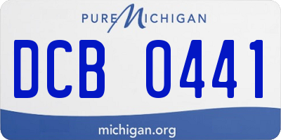 MI license plate DCB0441