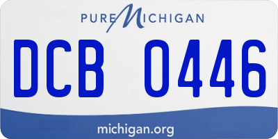 MI license plate DCB0446