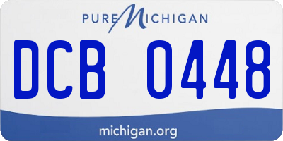 MI license plate DCB0448