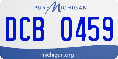MI license plate DCB0459
