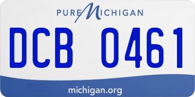 MI license plate DCB0461