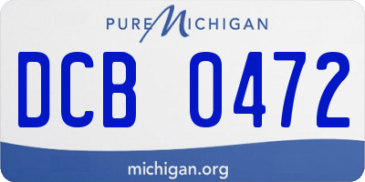 MI license plate DCB0472