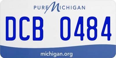 MI license plate DCB0484