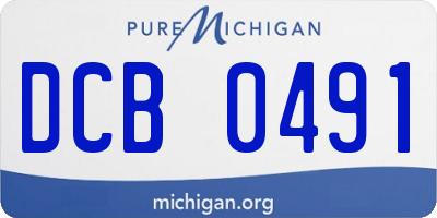 MI license plate DCB0491