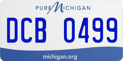 MI license plate DCB0499
