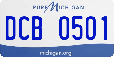 MI license plate DCB0501