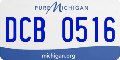 MI license plate DCB0516