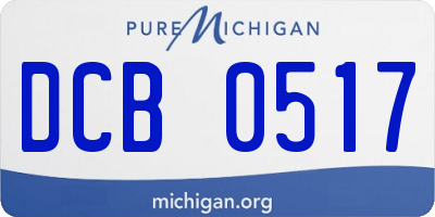 MI license plate DCB0517