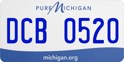 MI license plate DCB0520