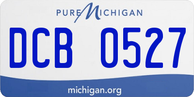 MI license plate DCB0527