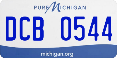 MI license plate DCB0544