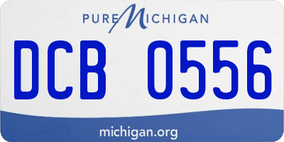 MI license plate DCB0556