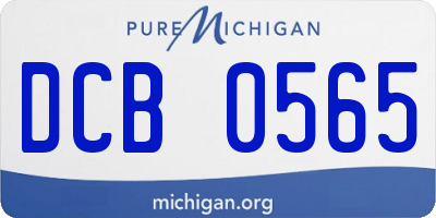 MI license plate DCB0565