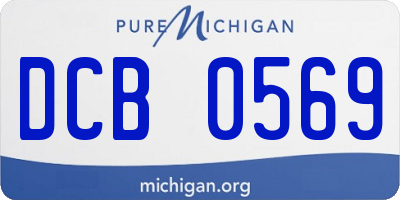 MI license plate DCB0569